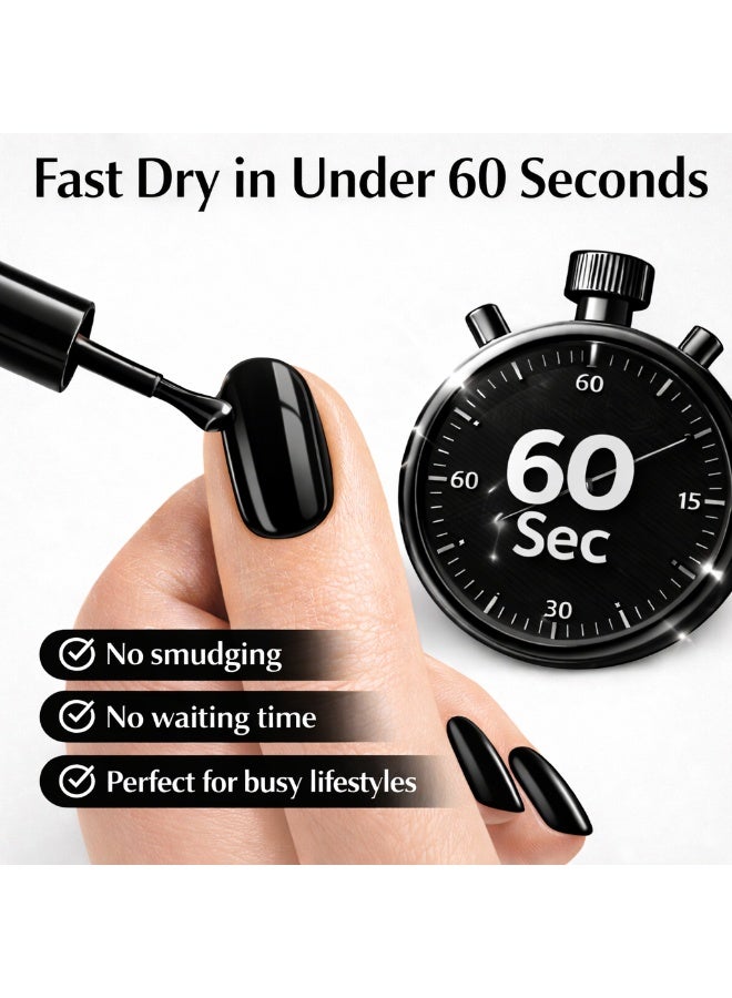 Brunson Classic Nail Polish 18ml Fast Dry Nail Lacquer Nail Harderner Normal Polish Glossy Gel Effect Quick Air Dry Long-Lasting Natural Nail Enamel Salon Quality Manicure Pedicure Regular Polish - Image 4